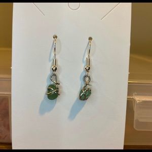 homemade crystal/gemstone earrings